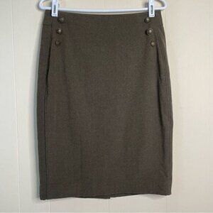 The Limited Military Olive Green Pencil Skirt